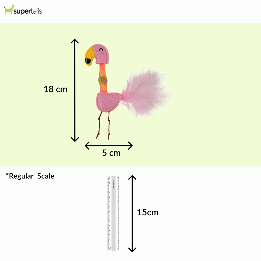 Barkbutler x Fofos Flamingo Flick Tube Catnip Toy for Cats