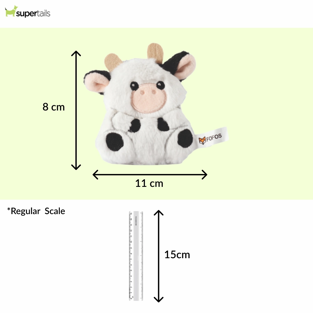 Barkbutler x Fofos Floppy Crinkle Cow Catnip Toy for Cats