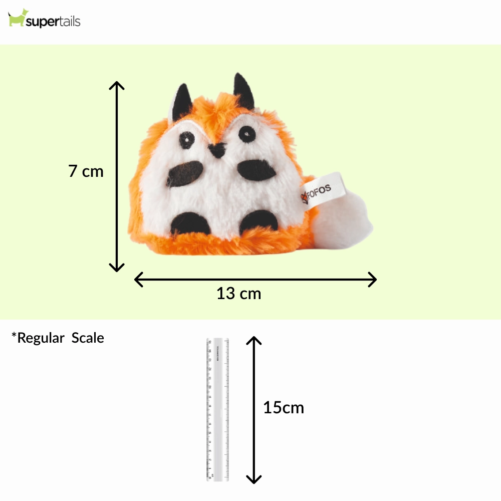Barkbutler x Fofos Floppy Crinkle Fox Catnip Toy for Cats