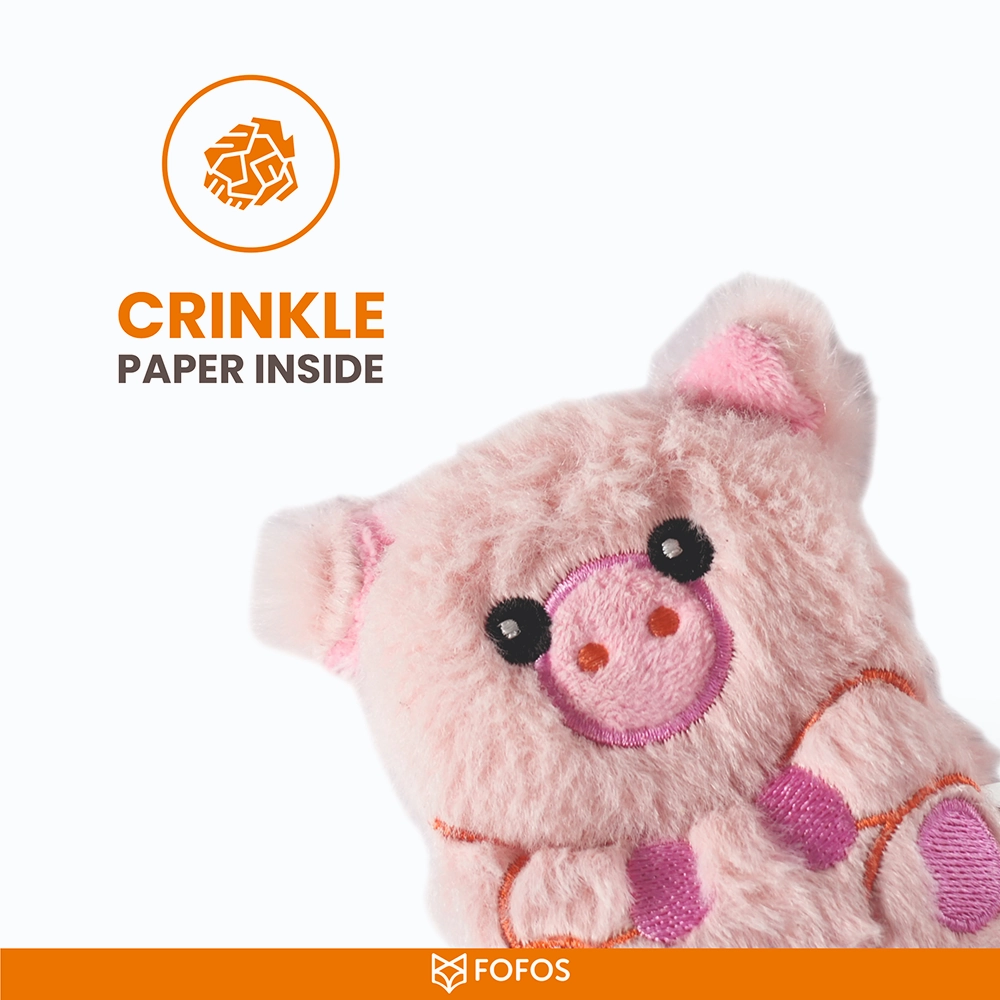 Barkbutler x Fofos Floppy Crinkle Pig Catnip Toy for Cats