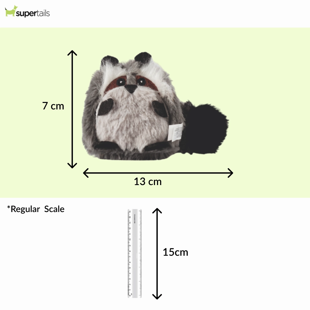 Barkbutler x Fofos Floppy Crinkle Raccoon Catnip Toy for Cats