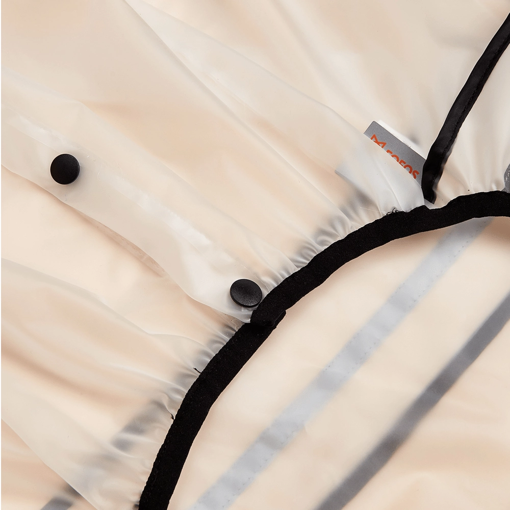 Barkbutler x Fofos Four Leg Black Raincoat for Dogs (Button Up Style)