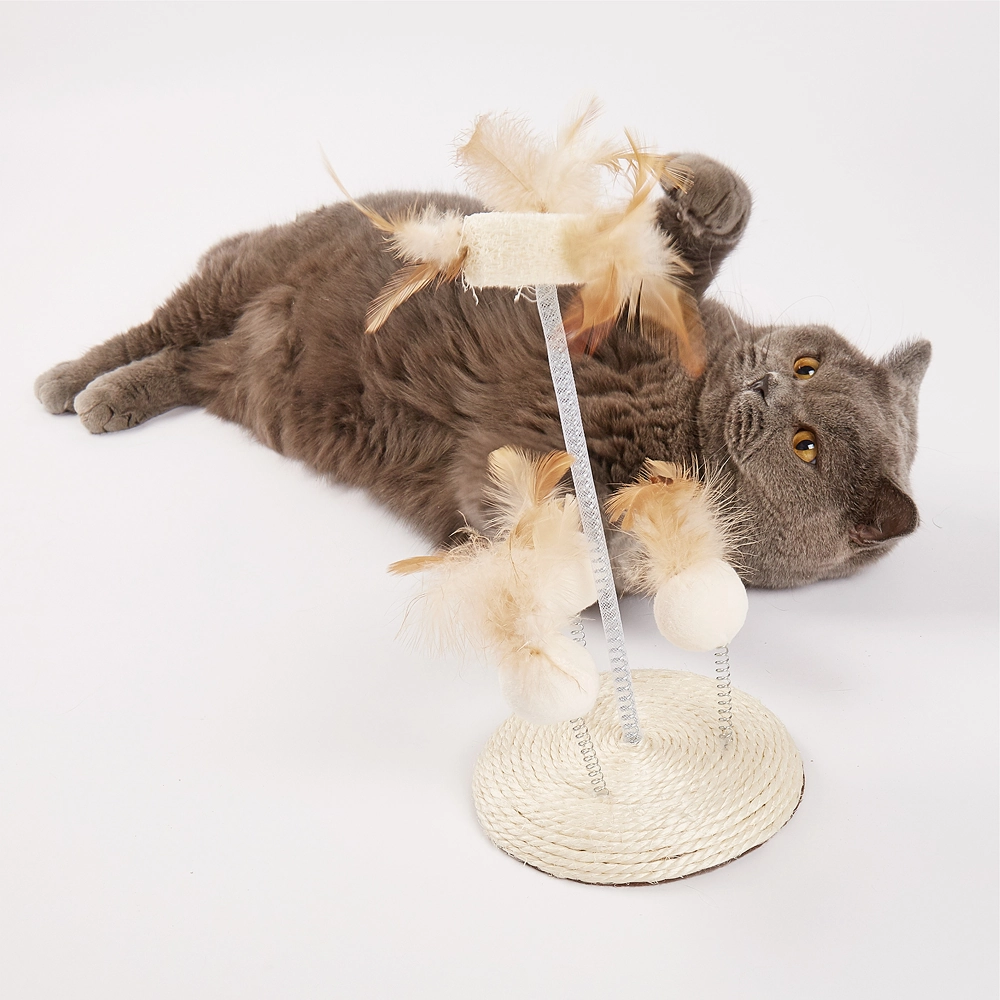 Barkbutler x Fofos Interactive Natural Wobbler Teaser Toy for Cats