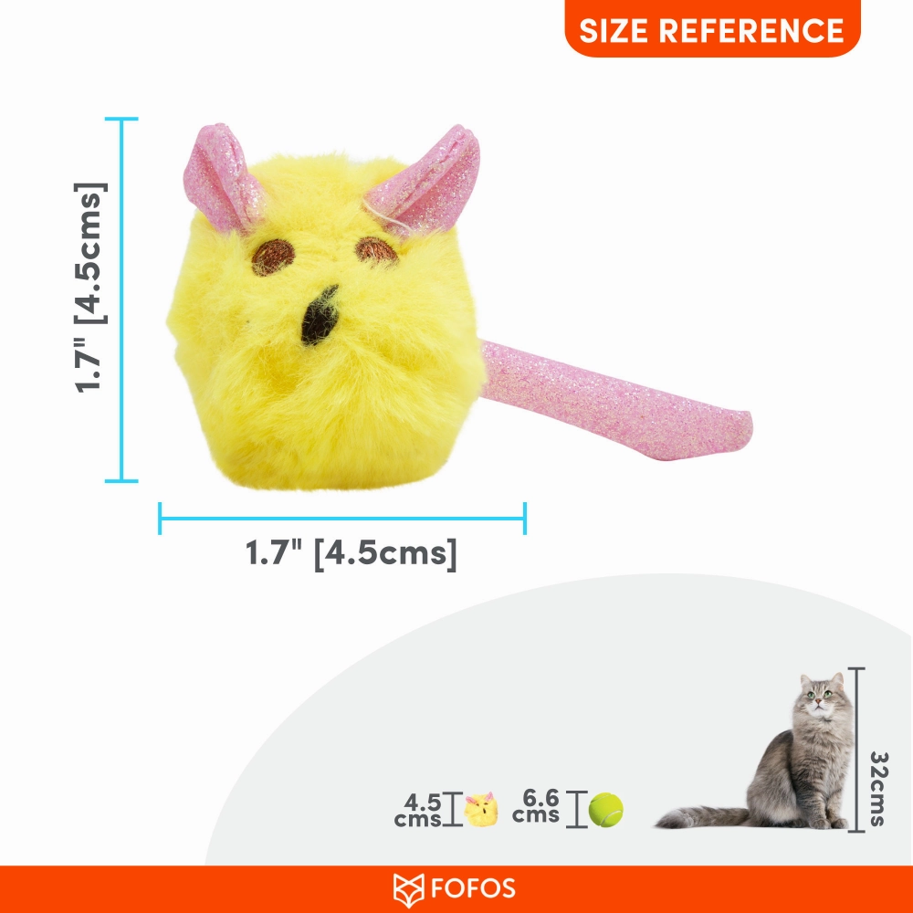Barkbutler x Fofos Rattle Mouse Chew Toy for Cats