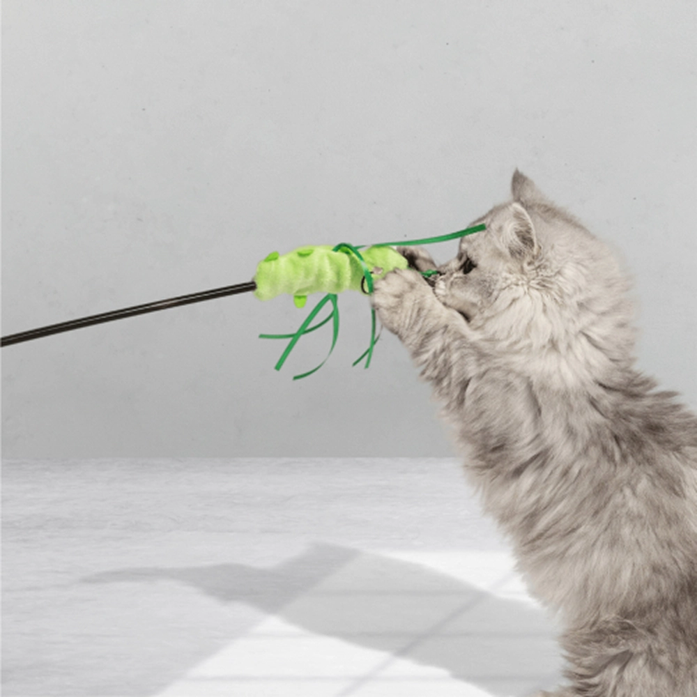 Barkbutler x Fofos Wand Moving Caterpillar Teaser Toy for Cats