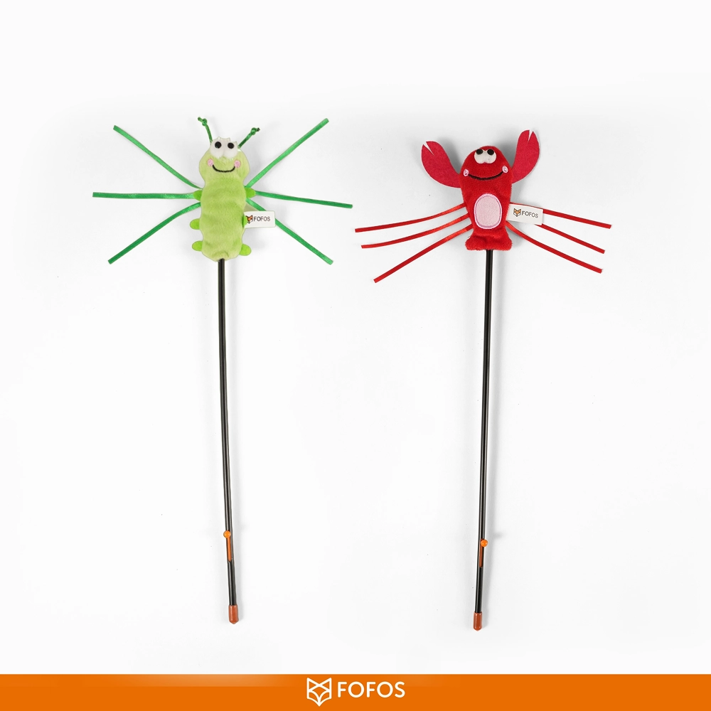 Barkbutler x Fofos Wand Moving Lobster Teaser Toy for Cats