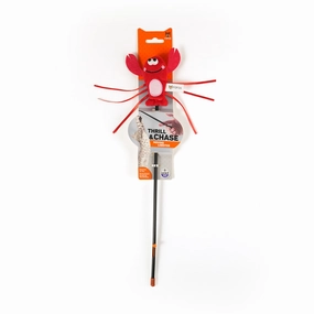 Barkbutler x Fofos Wand Moving Lobster Teaser Toy for Cats