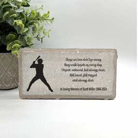 Baseball Player Memorial Gift - Personalized Memorial Stone show poultry,grooming poultry