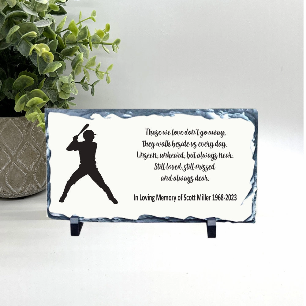 Baseball Player Memorial Gift - Personalized Memorial Stone