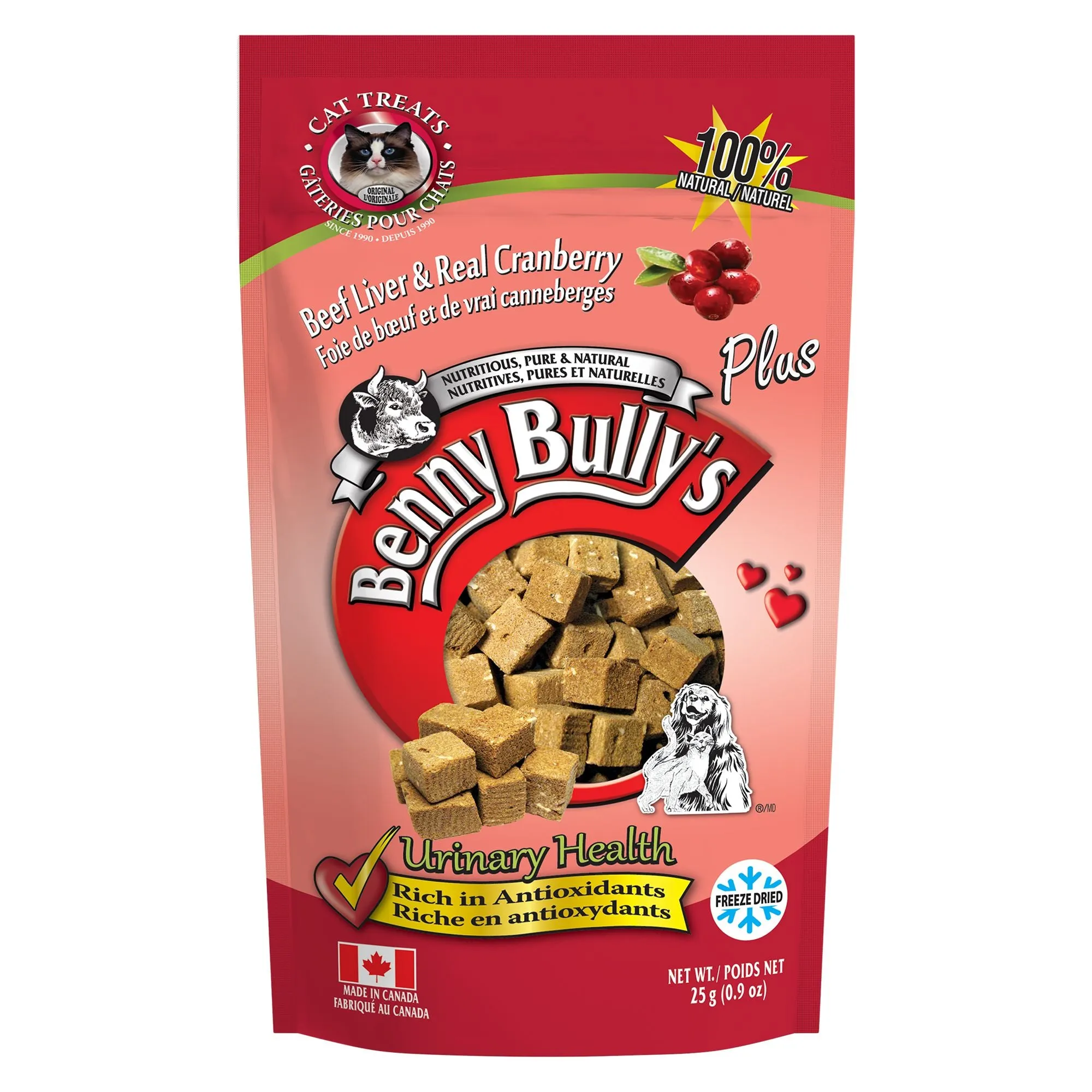 Benny Bully's Plus Cat Treat - Natural, Beef Liver & Cranberry adult cat food, best cat food for adults