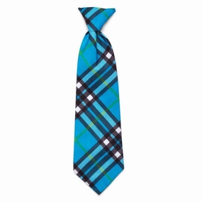 Bias Plaid Blue Dog Necktie dog collar accessory,collar decor