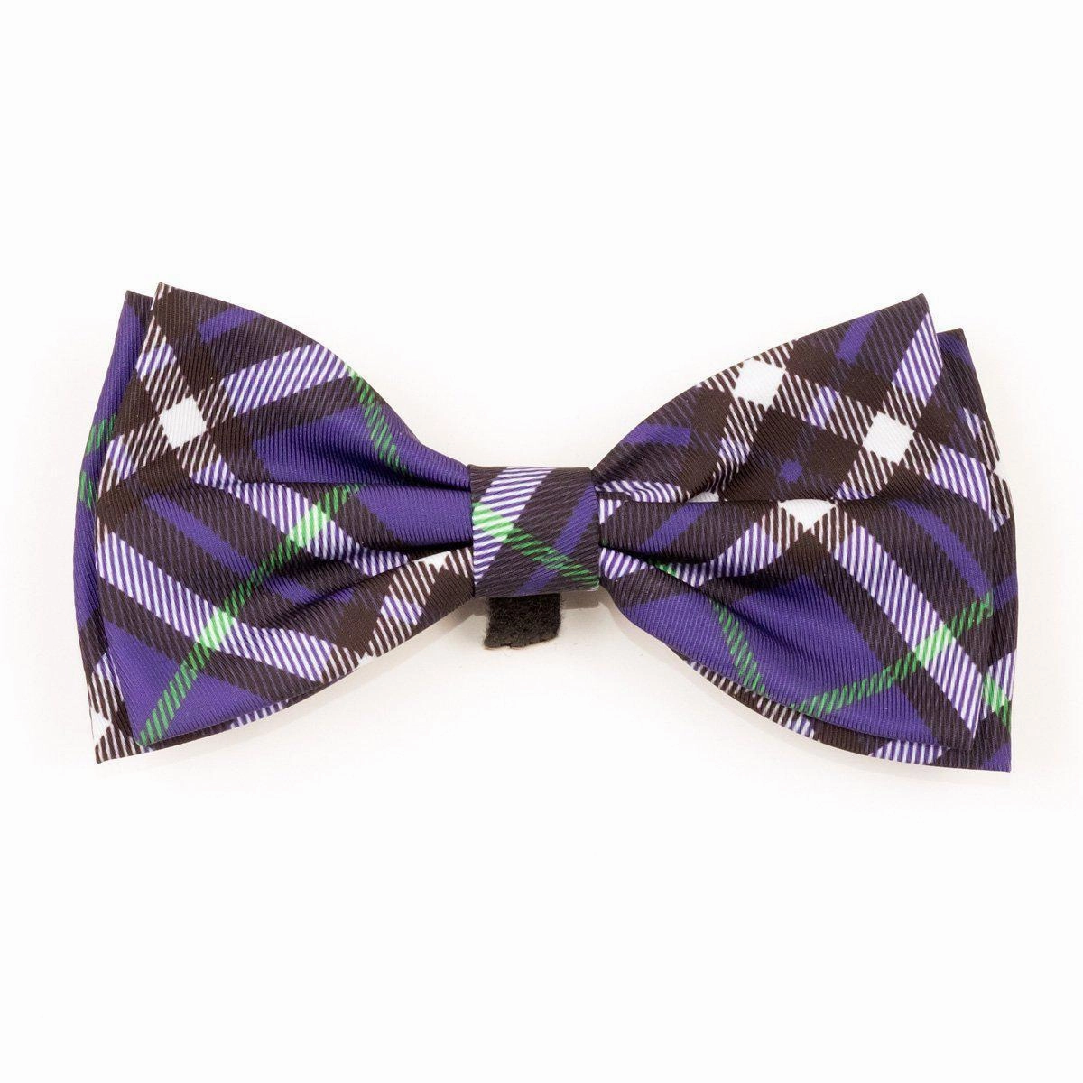 Bias Plaid Purple Dog Bow Tie Large dog collar accessory,collar decor