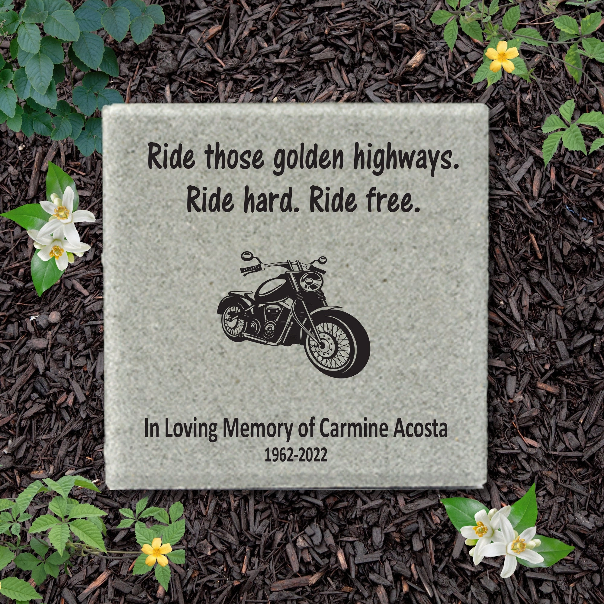 Biker Memorial - Ride those golden highways. Ride Hard. Ride Free show poultry,grooming poultry