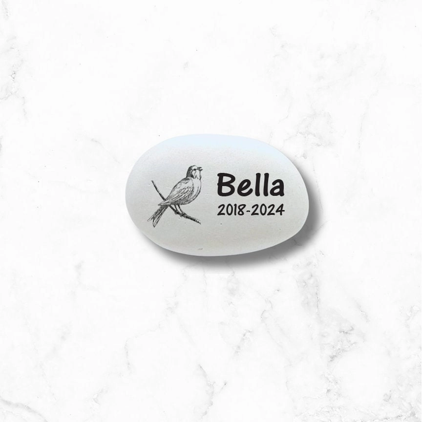 Bird Memorial Stone - Personalized Bird Memorial Gift
