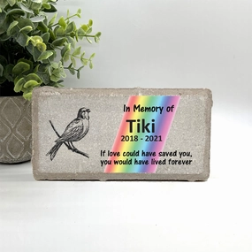 Bird Memorial Stone - Rainbow Bridge show poultry,grooming poultry