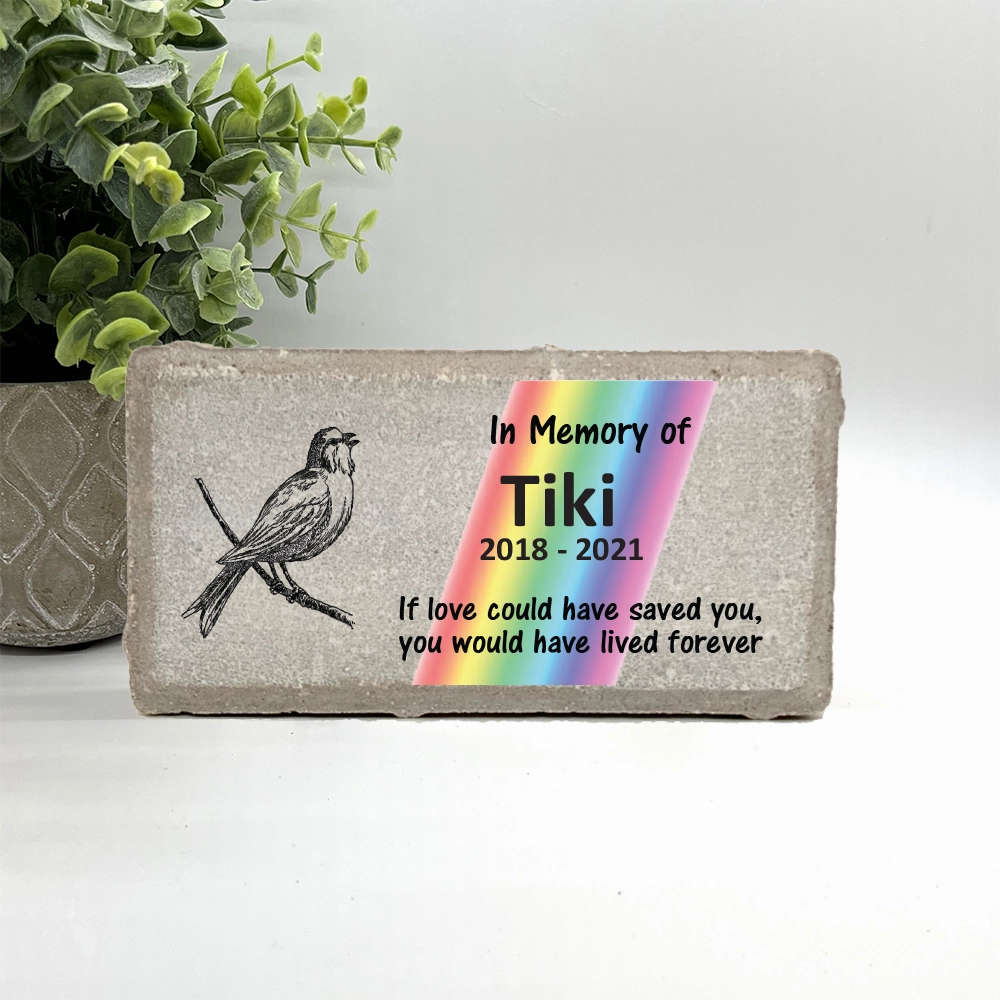 Bird Memorial Stone - Rainbow Bridge show poultry,grooming poultry