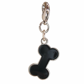 Black Bone Metal Dog Collar Charm dog collar charm,pet tag