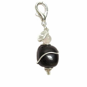 Black Obsidian Healing Dog Collar Charm Pawmulet dog collar charm,pet tag