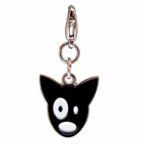 Black Silly Doggy Metal Dog Collar Charm dog collar charm,pet tag