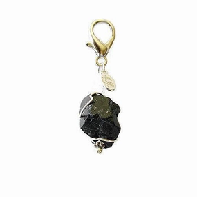 Black Tourmaline Healing Dog Collar Charm Nugget Pawmulet dog collar charm,pet tag