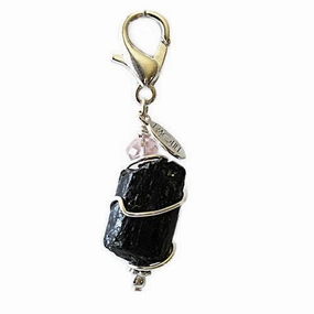 Black Tourmaline Healing Dog Collar Charm Pawmulet dog collar charm,pet tag