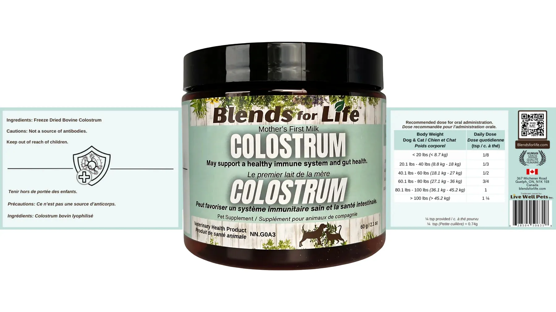 Blends for Life Colostrum for Dogs and Cats 60g