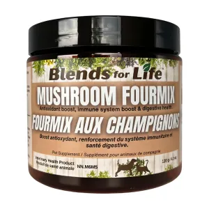Blends for Life Mushroom Fourmix for Cats & Dogs 120g cat vitamins, cat immune support