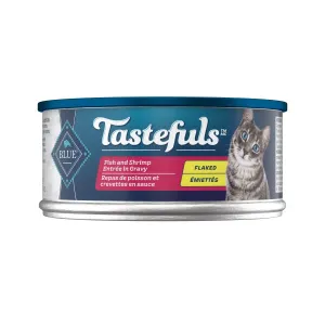 Blue Buffalo Adult Tastefuls Flaked Fish & Shrimp Entree Cat Wet Food dry cat food, cat kibble