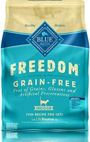Blue Buffalo Freedom Grain-Free Indoor Fish Recipe Dry Cat Food indoor dry cat food, healthy cat kibble