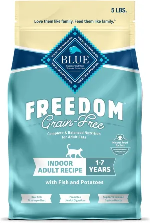 Blue Buffalo Freedom Indoor Adult Fish Recipe Grain-Free Dry Cat Food healthy cat food, premium dry cat food