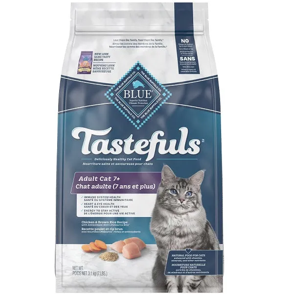 Blue Buffalo Tastefuls Healthy Aging Chicken Cat Food senior cat care, elderly cat supplements