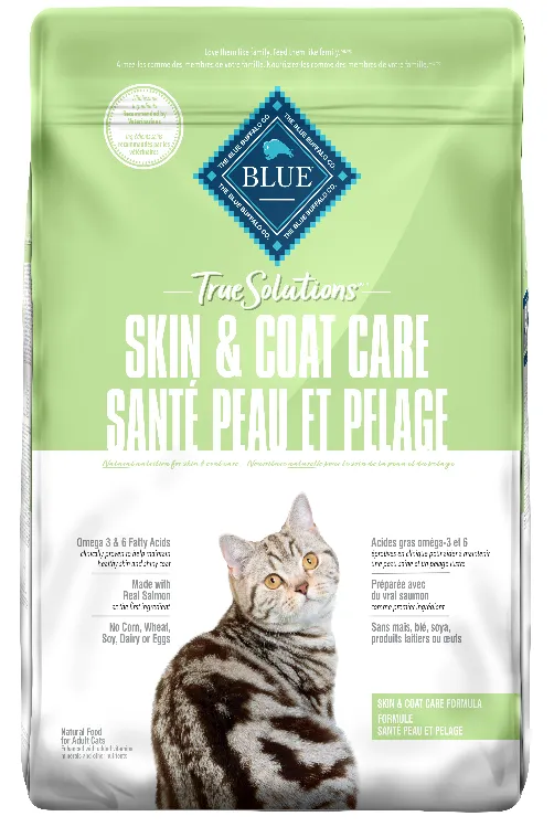 Blue Buffalo True Solutions Cat Skin & Coat adult cat food, best cat food for adults