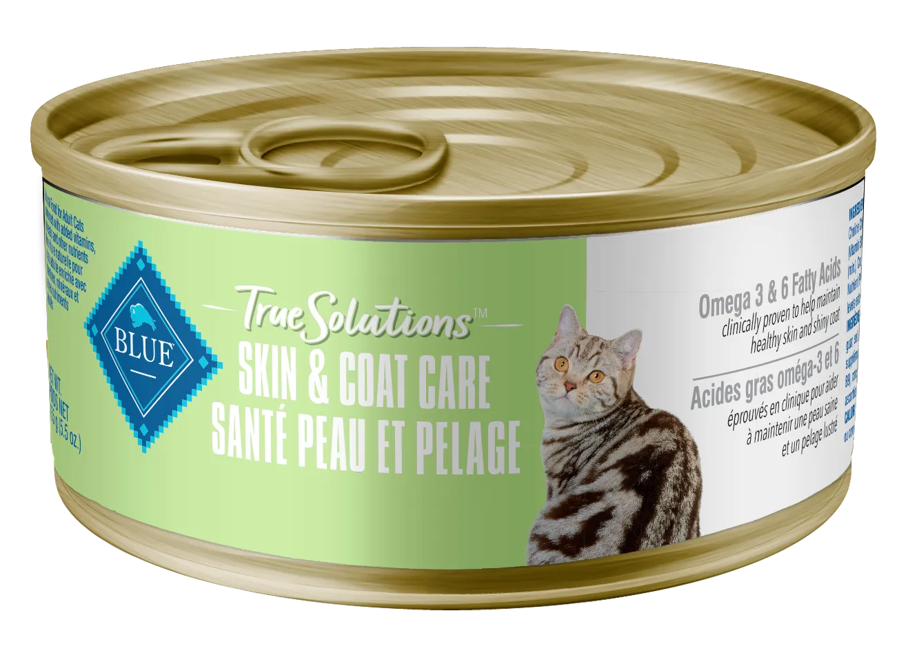 Blue Buffalo True Solutions Cat Skin and Coat Care 5.5oz adult cat food, best cat food for adults