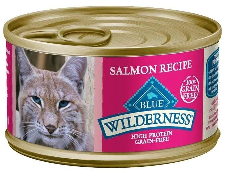 Blue Buffalo Wilderness Salmon Recipe Canned Cat Food grain free cat food, no grain dry cat food