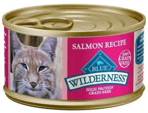Blue Buffalo Wilderness Salmon Recipe Canned Cat Food grain free cat food, no grain dry cat food