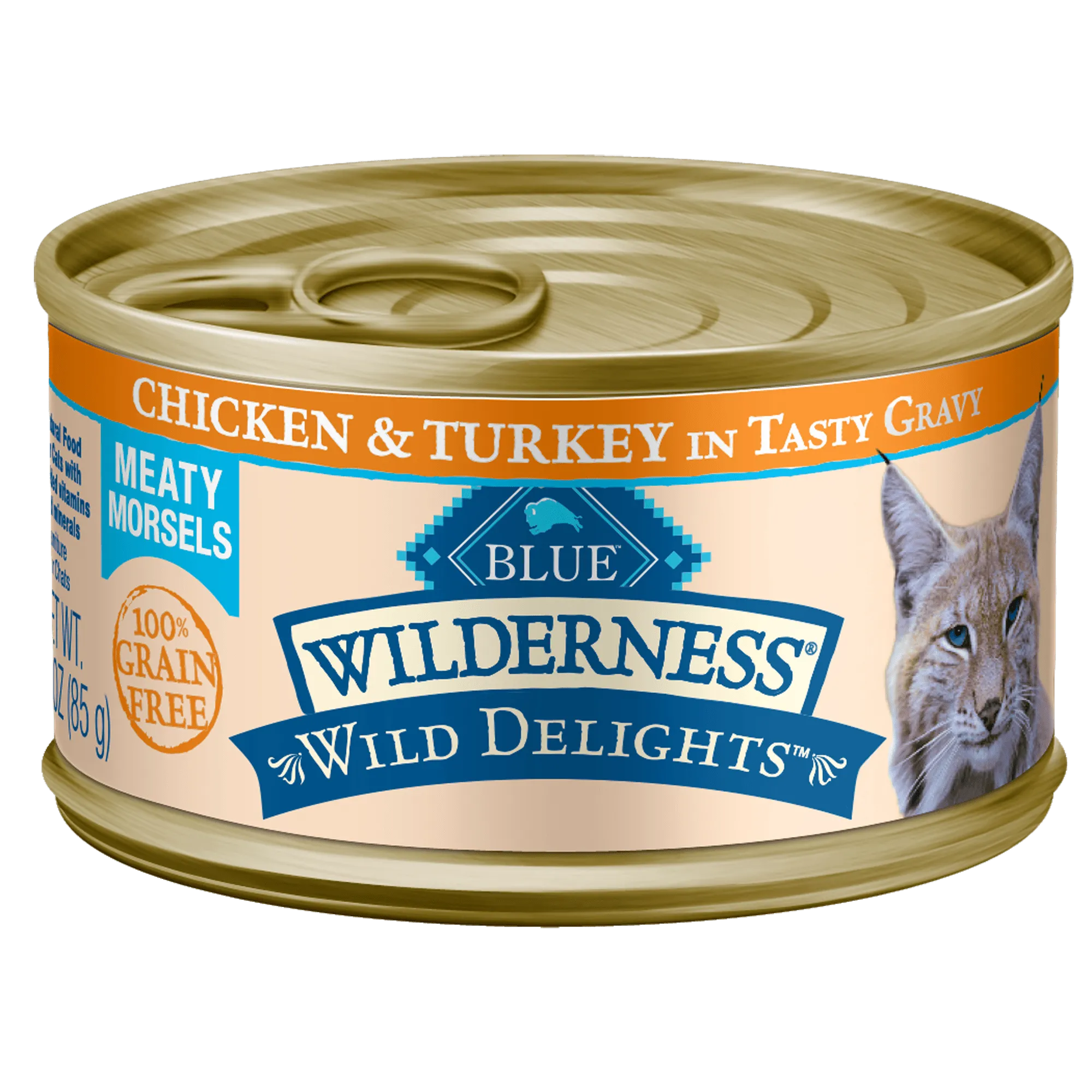 Blue Buffalo Wilderness Wild Delights Chicken and Turkey Canned Cat Food wet cat food, canned cat food