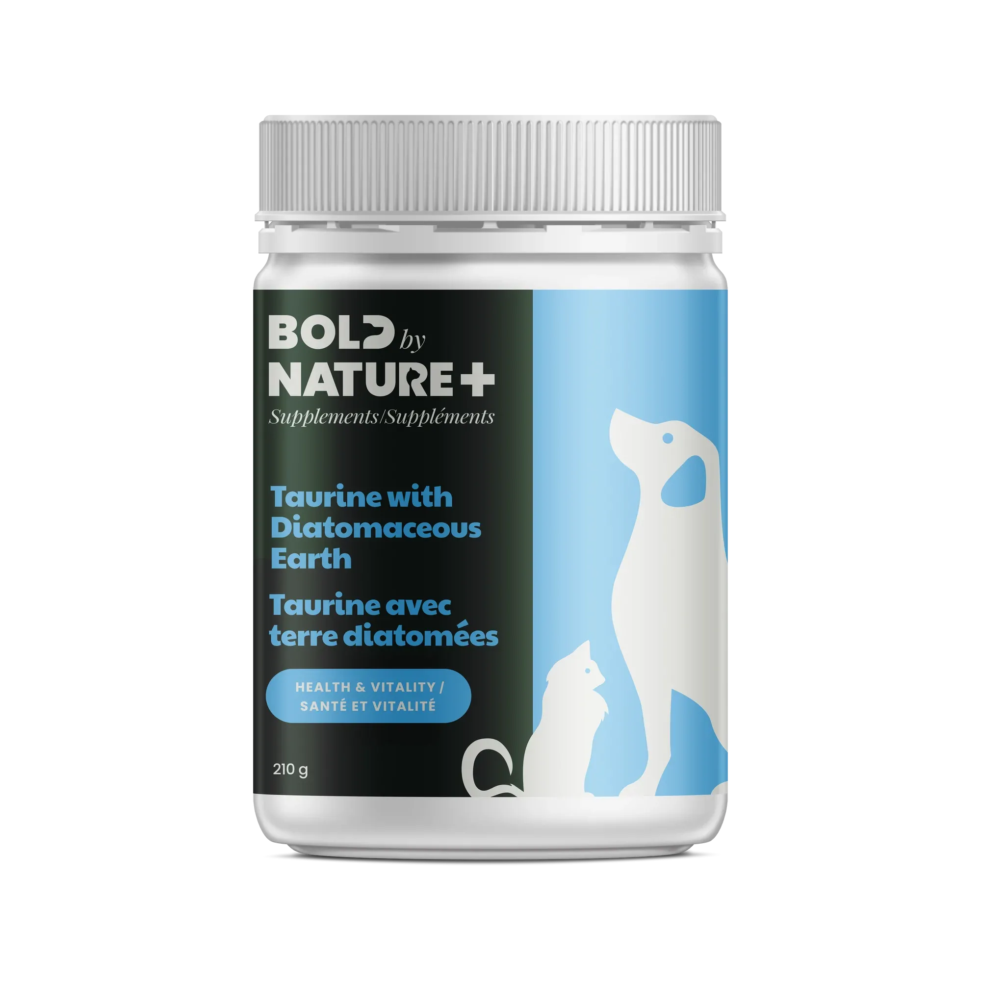 Bold by Nature  Taurine with Diatomaceous Earth 210g cat vitamins, cat immune support