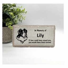 Border Collie Memorial Stone - Personalized Dog Sympathy Gift show poultry,grooming poultry