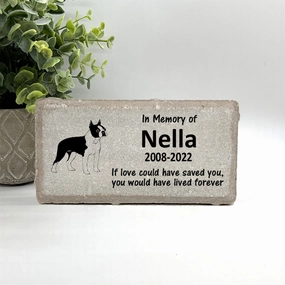 Boston Terrier Memorial Stone - Personalized Pet Keepsake show poultry,grooming poultry