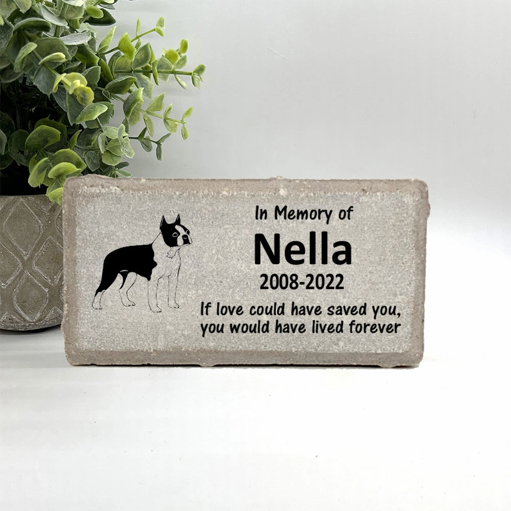 Boston Terrier Memorial Stone - Personalized Pet Keepsake show poultry,grooming poultry