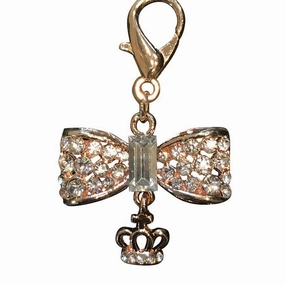 Bow With Crown Dog Collar Charm dog collar charm,pet tag