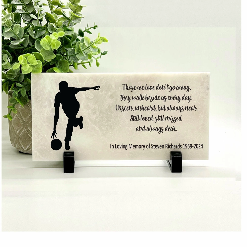 Bowler Memorial Gift - Personalized Memorial Stone