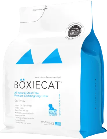 Boxiecat Scent-free Premium Clumping Clay Litter 28lb adult cat food, best cat food for adults