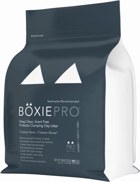 BoxiePro Deep Clean Probiotic Cat Litter clumping cat litter, odor control litter