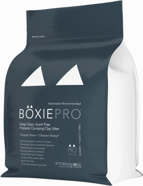 BoxiePro Deep Clean Probiotic Cat Litter unscented cat litter, dust free litter
