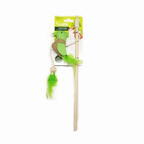 Burlap Bird Wand interactive cat toys,cat play toys