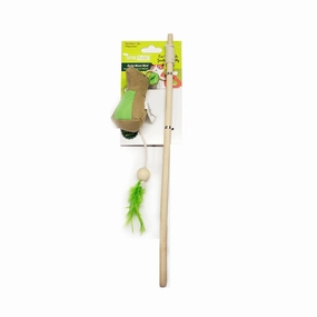 Burlap Mouse Wand interactive cat toys,cat play toys