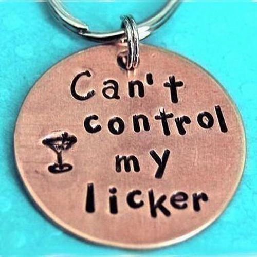 Can't Control My Licker Round Dog ID Tag