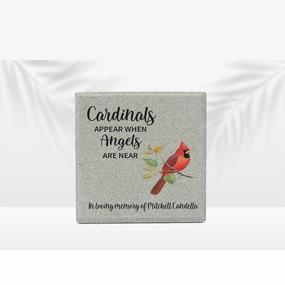 Cardinal Memorial Stone - 12" x 12"