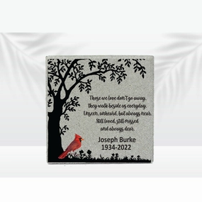 Cardinal Memorial Stone - 12" x 12"